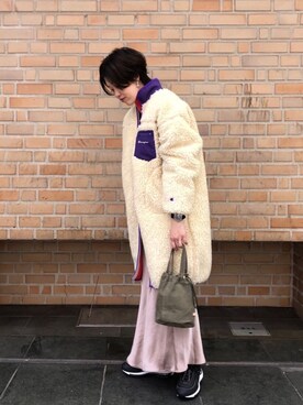 「Champion（チャンピオン）のアイテム（その他アウター）」を使った、CHIHIROさん（レディース・161cm）の秋コーディネート