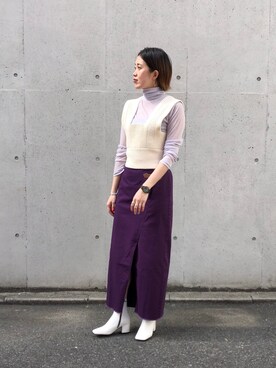 OKUBOさん（レディース・161cm）の冬コーディネート