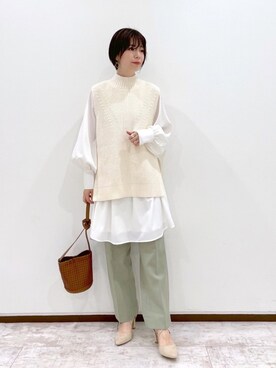 「andemiu」｜「アイテム（シャツワンピース）」を使った、manami00716さん（レディース・155cm）の冬コーディネート