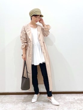 「andemiu」｜「アイテム（ノーカラーコート）」を使った、manami00716さん（レディース・155cm）の冬コーディネート