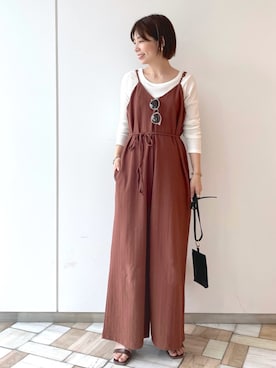 「andemiu」｜「アイテム（オールインワン・サロペット）」を使った、manami00716さん（レディース・155cm）の春コーディネート