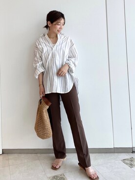 「Andemiu（アンデミュウ）のアイテム（クラッチバッグ）」を使った、manami00716さん（レディース・155cm）の夏コーディネート
