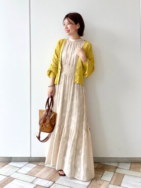 「Andemiu（アンデミュウ）のクリアトートバッグ940559（ショルダーバッグ）」を使った、manami00716さん（レディース・155cm）の夏コーディネート