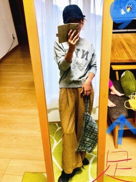 「Lee（リー）のアイテム（クラッチバッグ）」を使った、えりさん（レディース・158cm）の秋コーディネート