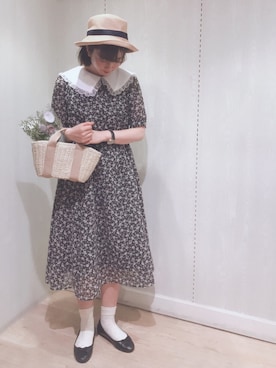「平成最後のWEARISTAセンバツ」｜「アイテム（ワンピース/ドレス）」を使った、ゆりまる*さん（レディース・160cm）の春コーディネート