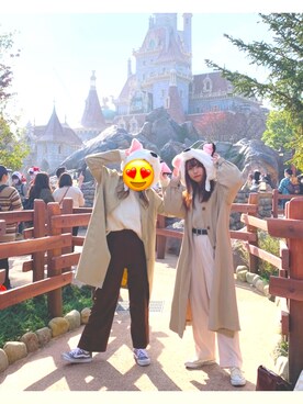 「TDL」｜チャマさん（レディース・158cm）の冬コーディネート
