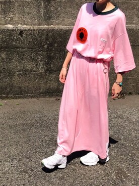 「アイテム（バングル/リストバンド）」を使った、m.tさん（レディース・157cm・20代）の春コーディネート