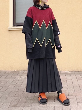 「acrylicのアイテム」を使った、m.tさん（レディース・157cm）の春コーディネート