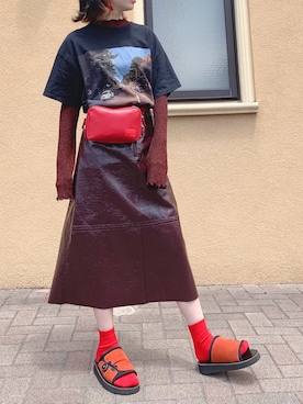 「acrylicのアイテム」を使った、m.tさん（レディース・157cm）の春コーディネート