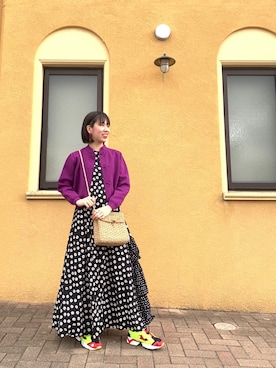 「I am I in fact...（アイアムアイインファクト）のアイテム（ジャケット/アウター）」を使った、m.tさん（レディース・157cm）の夏コーディネート