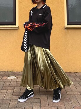 「AlexanderLeeChang（アレキサンダーリーチャン）のアイテム（スニーカー）」を使った、m.tさん（レディース・157cm）の秋コーディネート