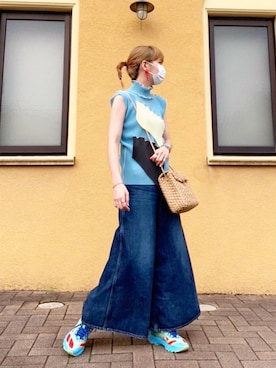 「アイテム（イヤリング）」を使った、m.tさん（レディース・157cm・20代）の夏コーディネート