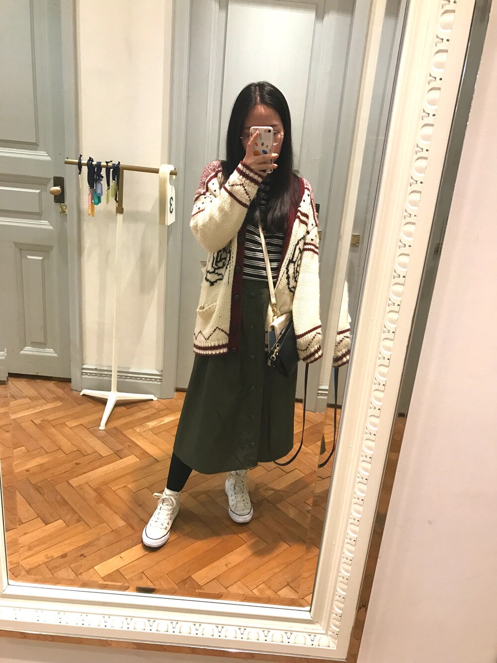 「jouetieのアイテム（ピーコート、レッド系）」を使った、matoiitoshikiさん（レディース・155cm）の春コーディネートの1枚目の写真