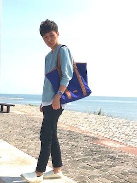 「WEGO（ウィゴー）のアイテム（スリッポン）」を使った、ルークさん（メンズ・170cm）の夏コーディネート
