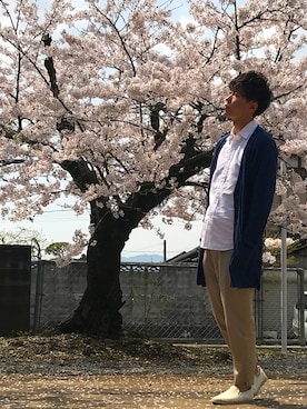 「ロングカーディガン」｜ルークさん（メンズ・170cm・20代）の春コーディネート