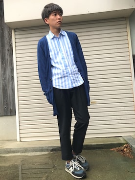「ロングカーディガン」｜ルークさん（メンズ・170cm・20代）の春コーディネート