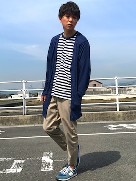 「ロングカーディガン」｜ルークさん（メンズ・170cm・20代）の春コーディネート