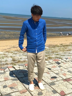 「WEGO（ウィゴー）のアイテム（スリッポン）」を使った、ルークさん（メンズ・170cm）の夏コーディネート
