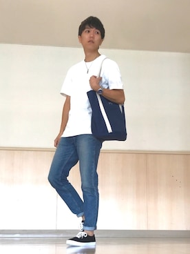 「アイテム（腕時計、ブルー系）」を使った、ルークさん（メンズ・170cm）の夏コーディネート