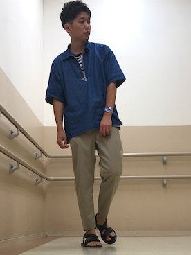「マリンコーデ」｜「アイテム（アナログ腕時計）」を使った、ルークさん（メンズ・171cm）の夏コーディネート