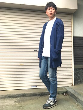 「ロングカーディガン」｜ルークさん（メンズ・171cm・20代）の春コーディネート