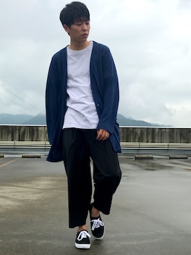 「ロングカーディガン」｜ルークさん（メンズ・171cm・20代）の夏コーディネート