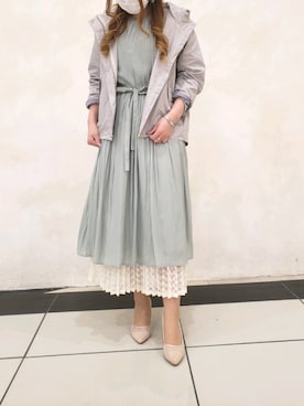 「アイテム（マウンテンパーカー）」を使った、aさん（レディース・156cm）の冬コーディネート