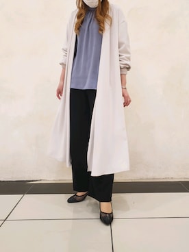 「春カラー」｜「アイテム（その他アウター）」を使った、aさん（レディース・156cm）の冬コーディネート