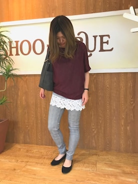 「グレンチェック」｜「アイテム（アンサンブル）」を使った、ふりりんさん（レディース・158cm）の夏コーディネート