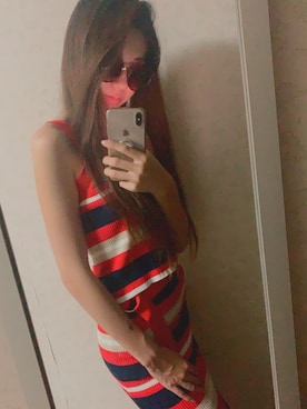 「CECIL McBEE（セシルマクビー）のアイテム（オールインワン・サロペット）」を使った、Meさん（レディース・168cm）の夏コーディネート