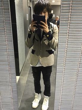 「KRIS VAN ASSCHE（クリスヴァンアッシュ）のアイテム（パンツ）」を使った、Tatsuyaさん（メンズ・177cm）の冬コーディネート