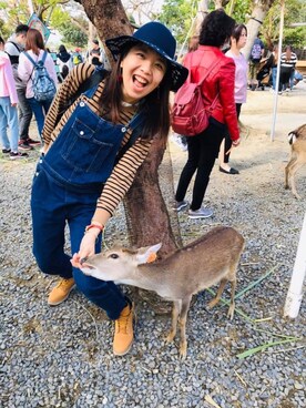 「Gozo（ゴソ）のアイテム」を使った、YEHさん（レディース・168cm）の冬コーディネート