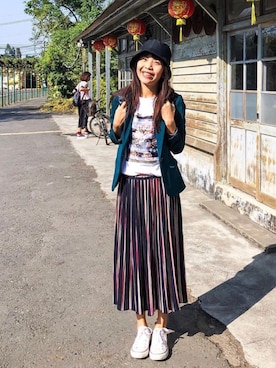 「FOREVER 21（フォーエバー トゥエンティーワン）のアイテム（フォーマルスーツ/小物）」を使った、YEHさん（レディース・168cm）の冬コーディネート