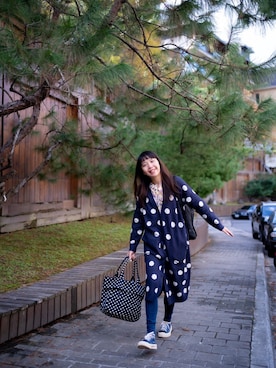 「BOBSON（ボブソン）のアイテム」を使った、YEHさん（レディース・168cm）の冬コーディネート