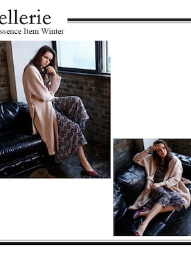 「アイテム（オールインワン・サロペット）」を使った、エルリエさん（レディース・170cm）の冬コーディネート