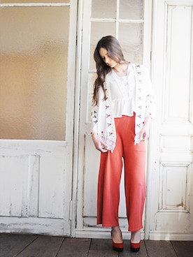 「エルリエ」｜エルリエさん（レディース・170cm）の春コーディネート