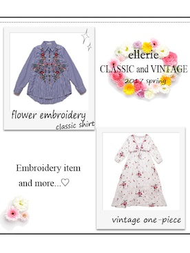 「ellerie（エルリエ）のアイテム」を使った、エルリエさん（レディース・170cm）の春コーディネート