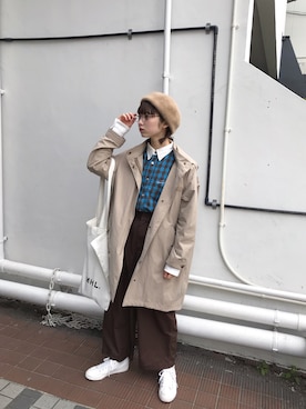 「TOMMY（トミー）のアイテム」を使った、橋下美好さん（レディース・158cm）の春コーディネート