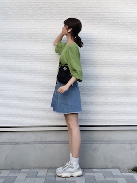 「ACT（アクト）のアイテム（トップス）」を使った、橋下美好さん（レディース・158cm）の夏コーディネート