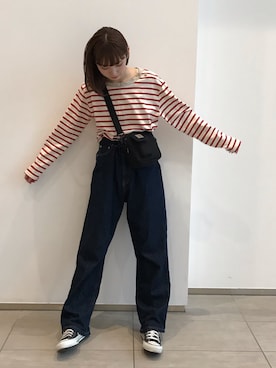 「POU DOU DOU（プードゥドゥ）のアイテム」を使った、橋下美好さん（レディース・158cm）の秋コーディネート