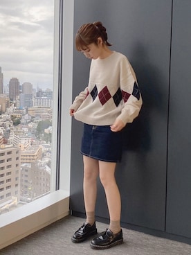 「アプレジュール」｜「アイテム（ローファー）」を使った、橋下美好さん（レディース・158cm）の秋コーディネート