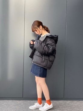 「ADOLESCENCE （アドレセンス）のアイテム」を使った、橋下美好さん（レディース・158cm）の冬コーディネート