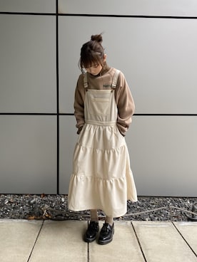 「アイテム（ワンピース/ドレス）」を使った、橋下美好さん（レディース・158cm・10代）の冬コーディネート