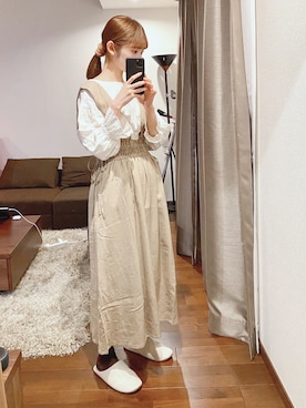 「ehka sopo（エヘカソポ）のアイテム（ワンピース/ドレス）」を使った、橋下美好さん（レディース・160cm）の春コーディネート