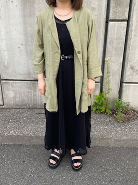「就活」｜「アイテム（その他アウター）」を使った、ぴさん（レディース・153cm）の春コーディネート
