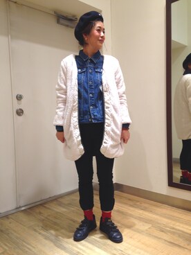 「BACK NUMBER（バックナンバー）のアイテム（MA-1）」を使った、tachanさん（レディース・166cm）の秋コーディネート