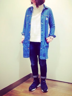 「blue」｜「アイテム（スリッポン）」を使った、tachanさん（レディース・166cm）の秋コーディネート