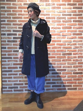 「シンプルおしゃれが好き」｜「アイテム（ダッフルコート）」を使った、tachanさん（レディース・166cm）の秋コーディネート
