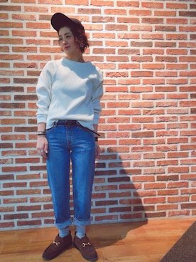 「MANEBU（マネブ）のアイテム」を使った、tachanさん（レディース・166cm）の冬コーディネート