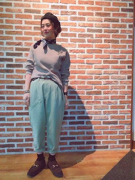 「MANEBU（マネブ）のアイテム」を使った、tachanさん（レディース・166cm）の冬コーディネート